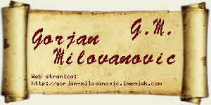 Gorjan Milovanović vizit kartica